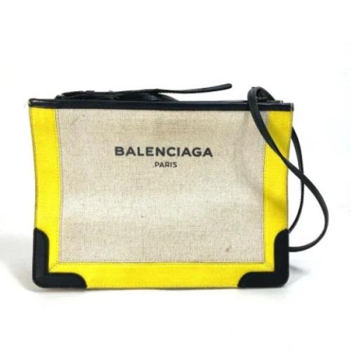 Balenciaga Vintage Pre-owned Laeder axelremsvskor Yellow, Dam