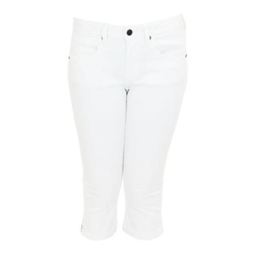 Burberry Vit Denim Jeans för Stiligt Utseende White, Dam