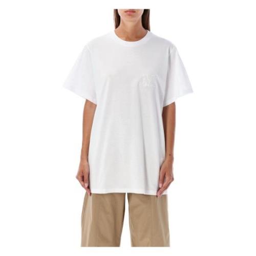 Max Mara Logo T-shirt Bianco Aw24 White, Dam