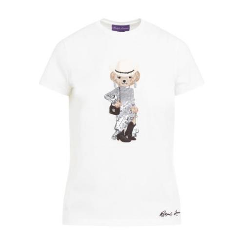 Ralph Lauren Vit Björn T-shirt Kollektion White, Dam