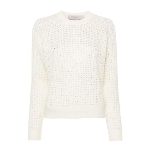 Golden Goose Vit Crewneck Sweatshirt White, Dam