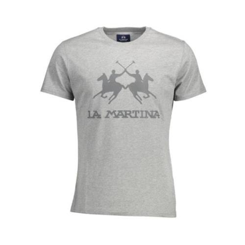 La Martina Elegant T-shirt med signaturtryck Gray, Herr