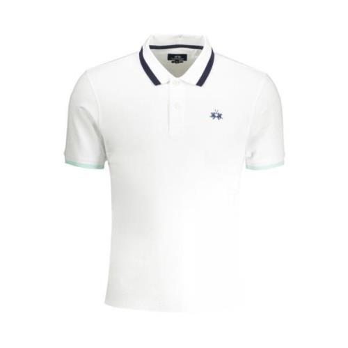 La Martina Slim Fit Polo Shirt med Kontrastdetaljer White, Herr