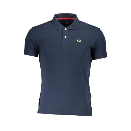 La Martina Elegant Bl Slim-Fit-Polo med Kontrasterande Detaljer Blue, ...