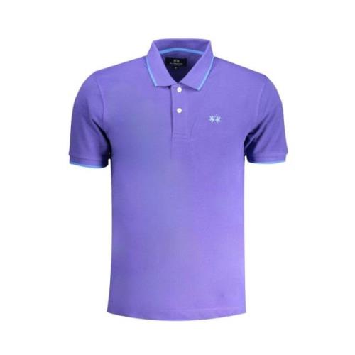 La Martina Lila Polo Shirt med Korta ärmar Purple, Herr