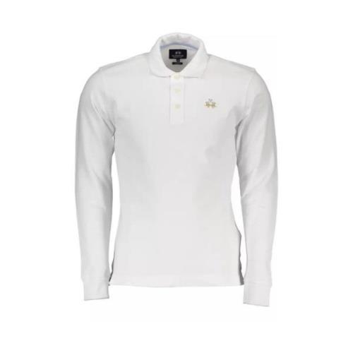 La Martina Elegant Slim Fit Långärmad Polo White, Herr