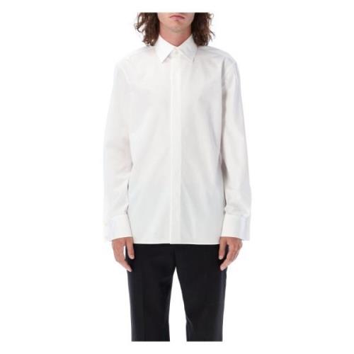 Saint Laurent Klassiskt Silkeskjorta Vit White, Herr