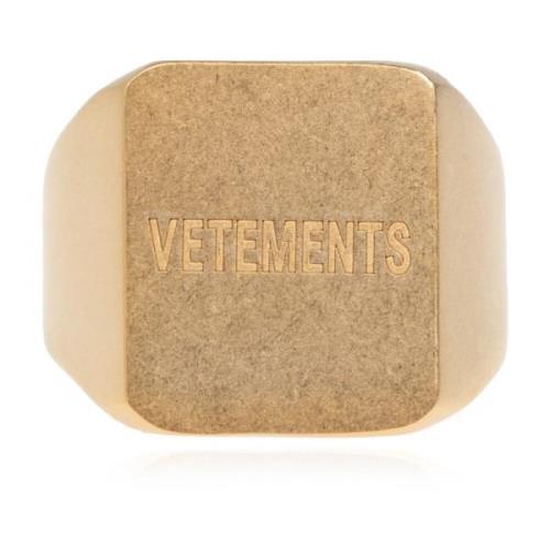 Vetements Logo ring Yellow, Unisex