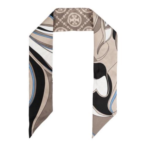 Tory Burch Sidenscarf Beige, Dam