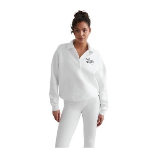 Aim'n White Pitch Polo Sweatshirt White, Dam