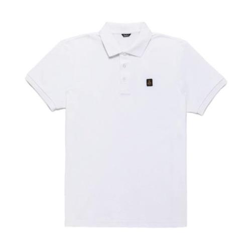 RefrigiWear Vit Polo med Logobrodyr White, Herr