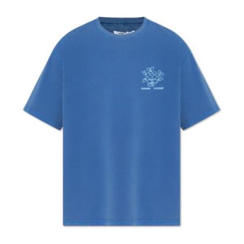 Samsøe Samsøe T-shirt Sapoetry Blue, Herr