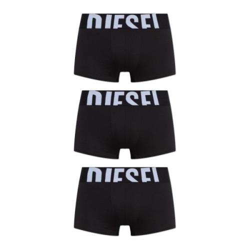 Diesel Trepack boxershorts med logotyp Black, Herr