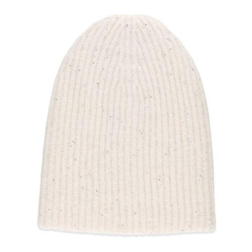 Fabiana Filippi Paillett Beanie Mössa för Kvinnor Beige, Dam