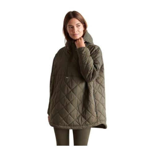 Aim'n Khaki Oversized Quilted Anorak Green, Dam