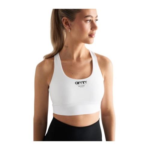 Aim'n White Edge Core Racerback Bra White, Dam