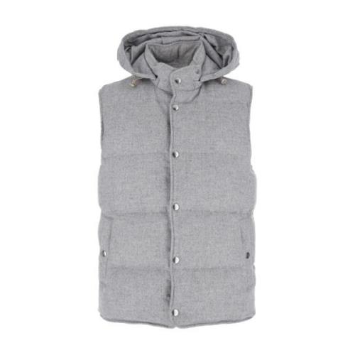 Eleventy Grå Ull Gilet Kappa Gray, Herr