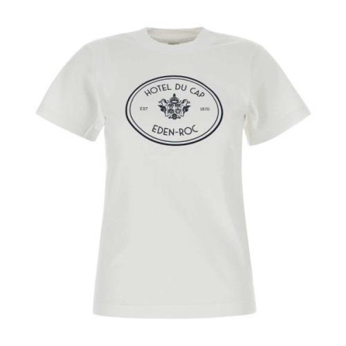 Sporty & Rich Klassisk Vit Bomull T-shirt White, Dam