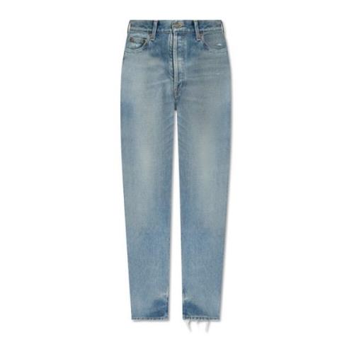 Saint Laurent Tapered leg jeans Blue, Dam