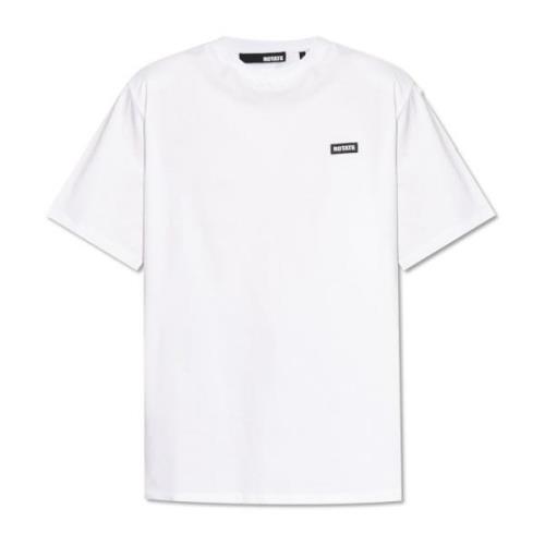 Rotate Birger Christensen T-shirt med logotyp White, Dam