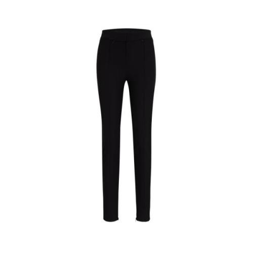 Boss Hög Midja Skinny Dragkedja Byxor Black, Dam