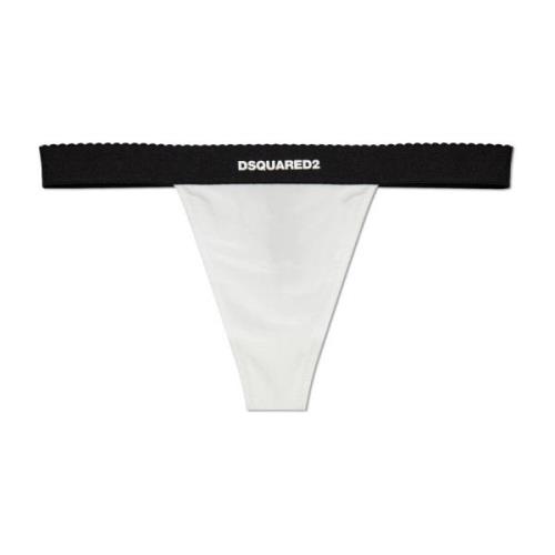 Dsquared2 Trosor med logotyp White, Dam