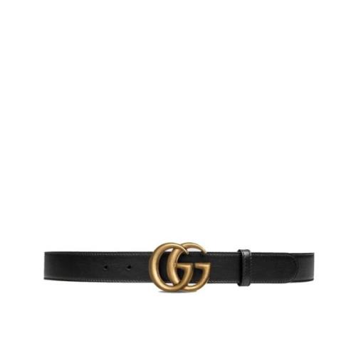 Gucci GG Marmont Läderbälte Black, Dam