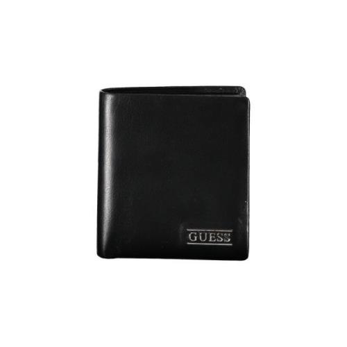 Guess Elegant Svart Lder Plnbok Mn Black, Herr