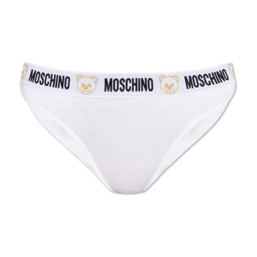 Moschino Briefs med logotyp White, Dam