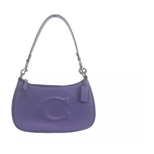 Coach Teri Läder Crossbody Väska Lila Purple, Dam