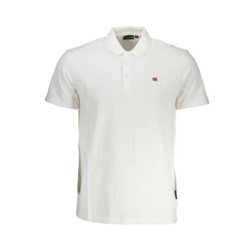 Napapijri Elegant vit kortärmad polo White, Herr