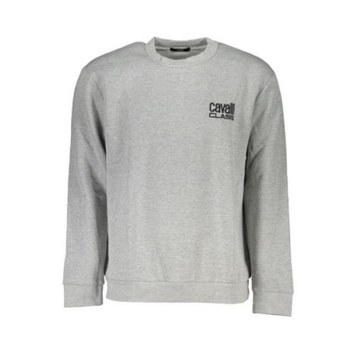 Cavalli Class Grå Broderad Sweatshirt Gray, Herr