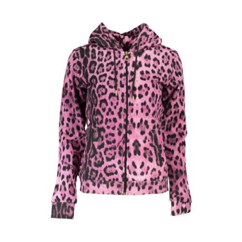 Cavalli Class Elegant Rosa Hoodie med Kontrastdetaljer Pink, Dam