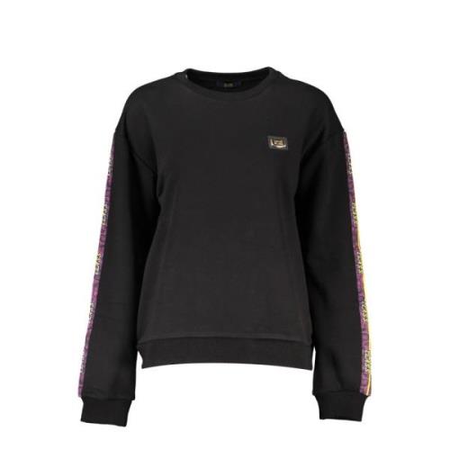 Cavalli Class Elegant dekorerad långärmad sweatshirt Black, Dam