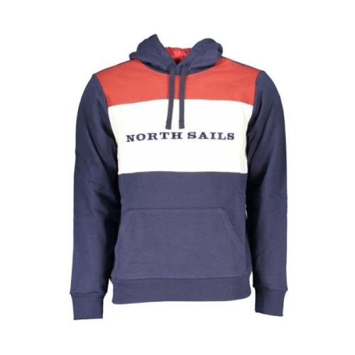 North Sails Blå hoodie med kontrastdetalj Blue, Herr