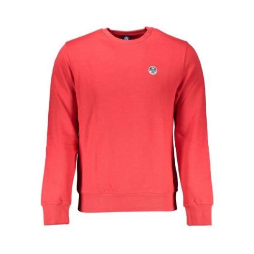 North Sails Borstad Bomullsweatshirt med Applique Logo Red, Herr