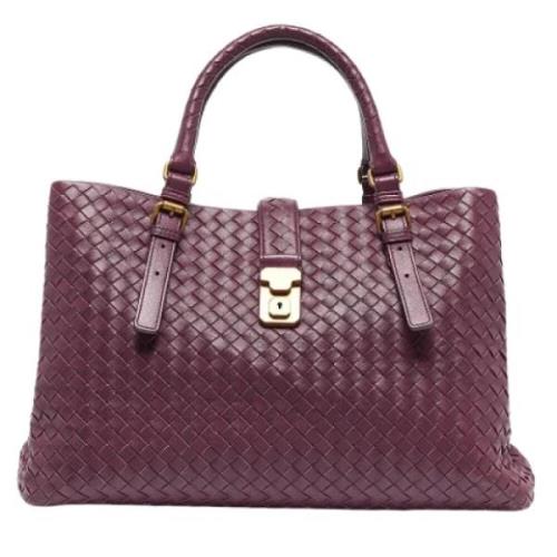 Bottega Veneta Vintage Pre-owned Laeder totevskor Purple, Dam