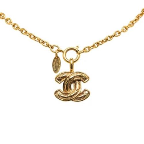 Chanel Vintage Pre-owned Guld halsband Yellow, Dam