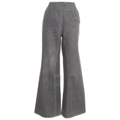 Chanel Vintage Pre-owned Denim jeans Gray, Dam