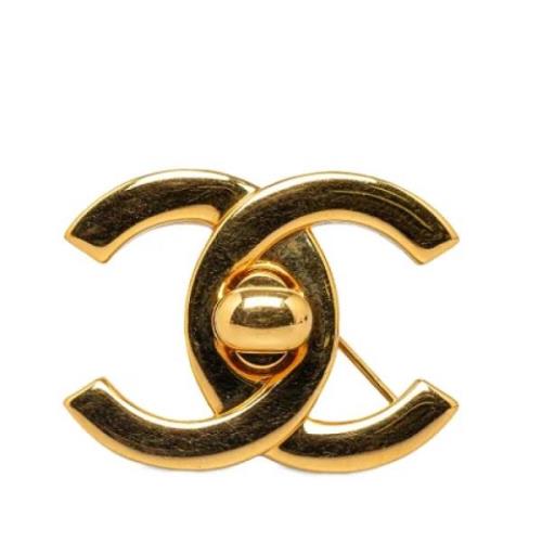 Chanel Vintage Pre-owned Metall chanel-smycken Yellow, Dam