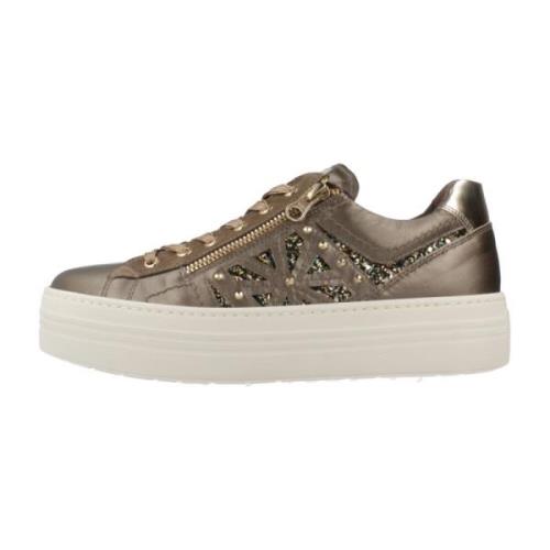 Nerogiardini Snörade sportiga sneakers Brown, Dam