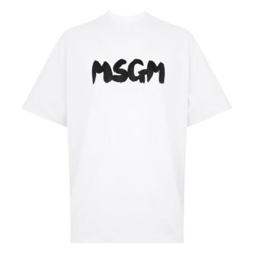 Msgm Vita T-shirts och Polos White, Herr