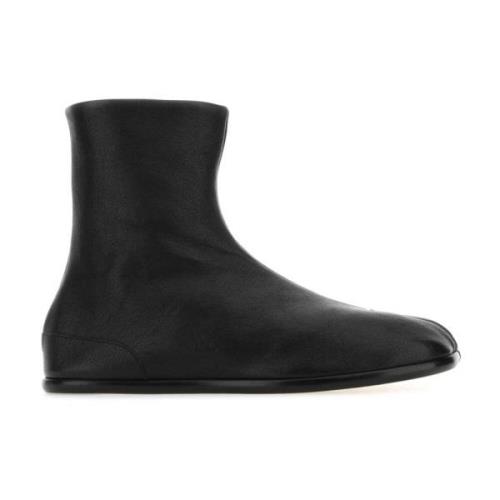 Maison Margiela Svarta läder Tabi ankelstövlar Black, Herr