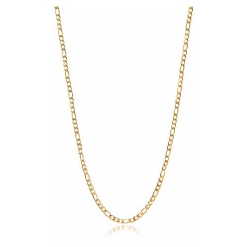 Nialaya Mens Gold Figaro Chain in 3mm Yellow, Herr