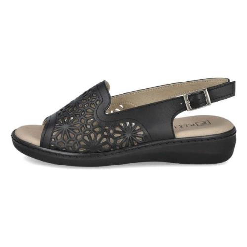 Pitillos Esparto wedges Black, Dam