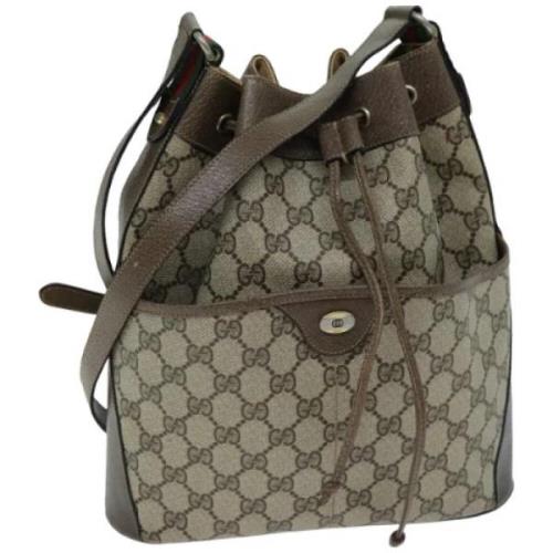 Gucci Vintage Pre-owned Canvas gucci-vskor Beige, Dam