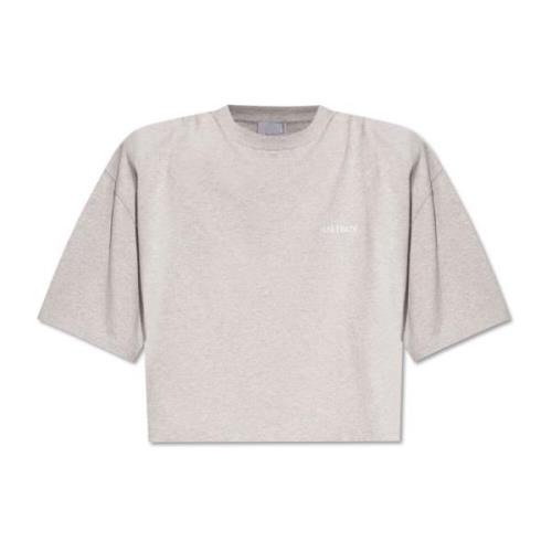 Halfboy T-shirt med axelvaddar Gray, Dam