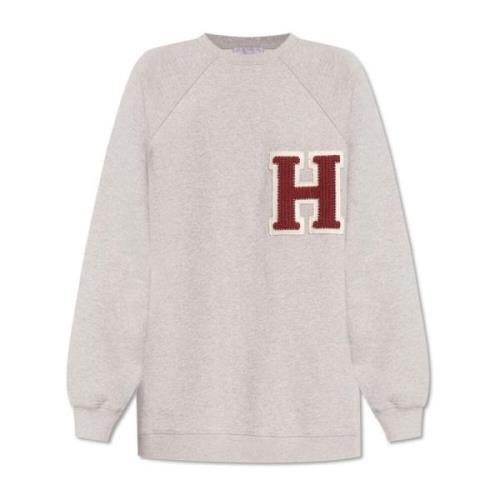 Halfboy Sweatshirt med logotyp Gray, Dam