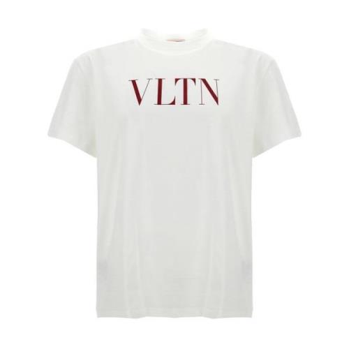 Valentino Garavani Vit Vltn Print Crew Neck T-shirt White, Herr