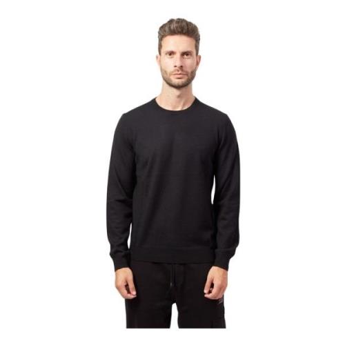 Boss Svart Crewneck Sweater Black, Herr